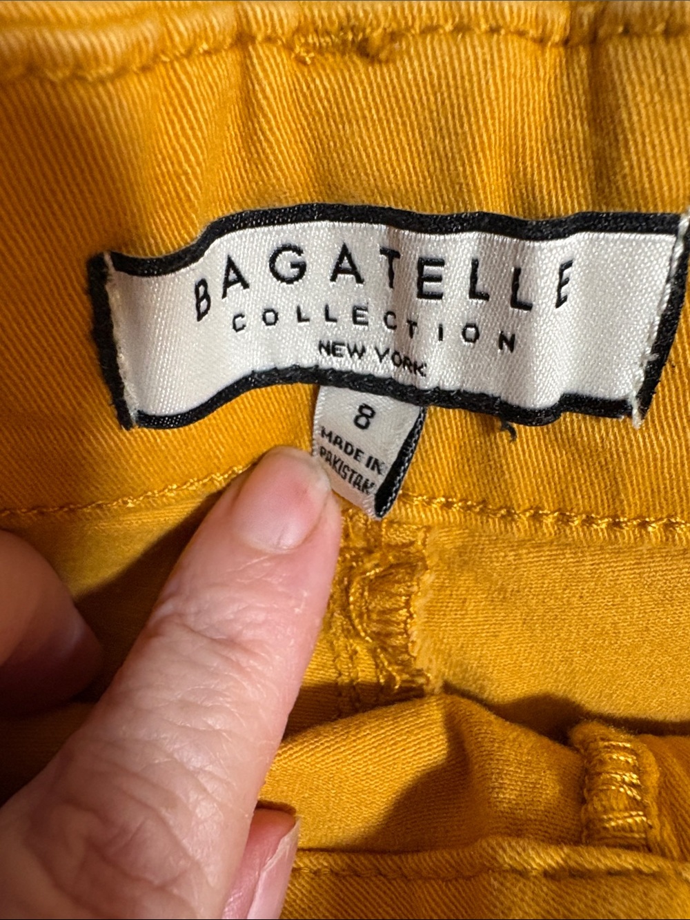 bagatelle Mustard YellowHigh-Waist Shorts Size 8 - Picture 4 of 10